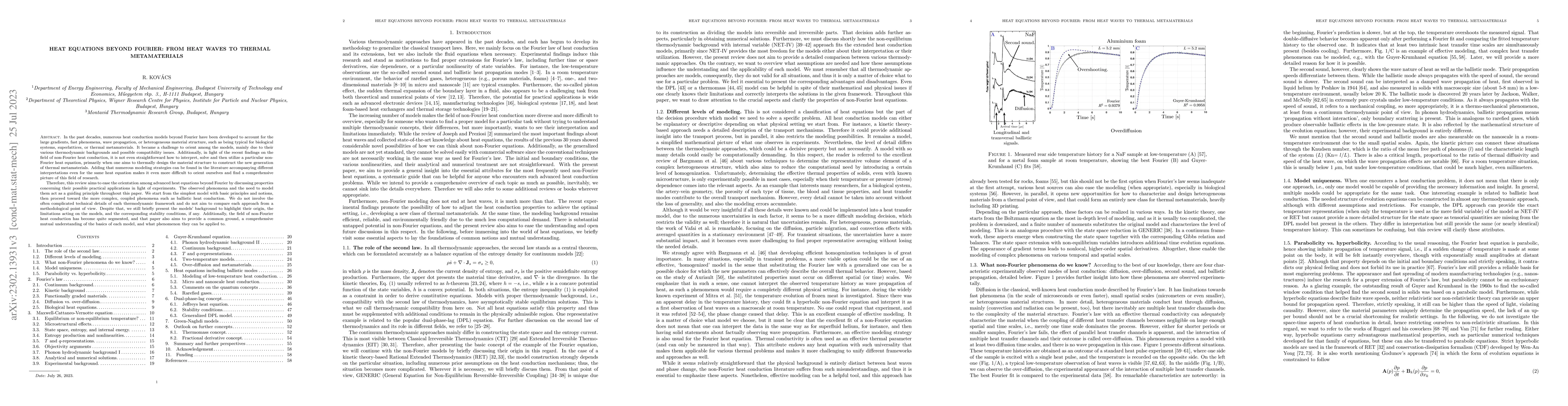 Thumbnail for Heat equations beyond Fourier: from heat waves to thermal metamaterials