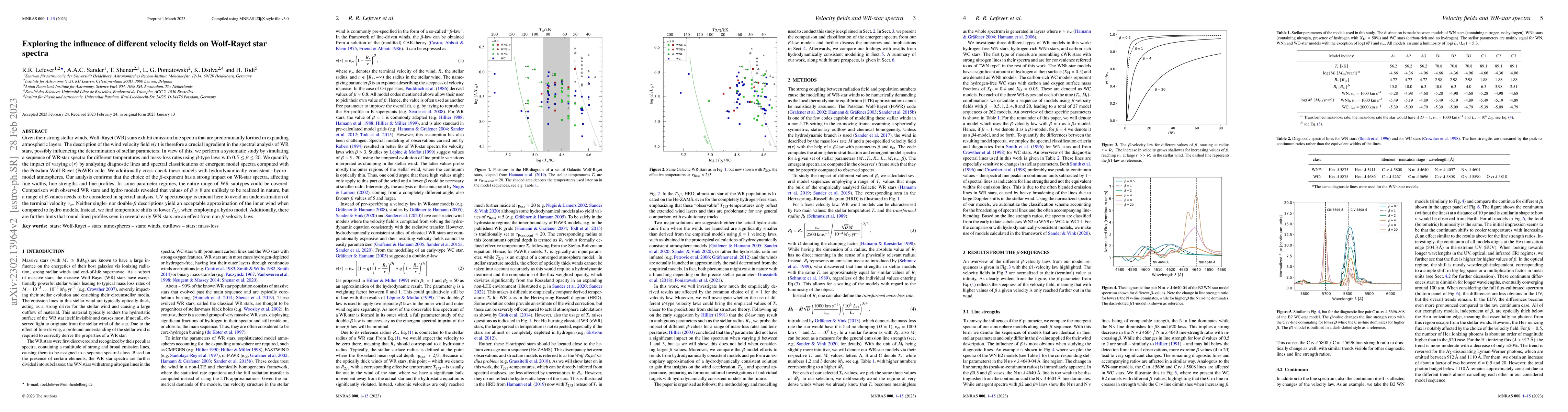 Thumbnail for Exploring the influence of different velocity fields on Wolf-Rayet star
  spectra