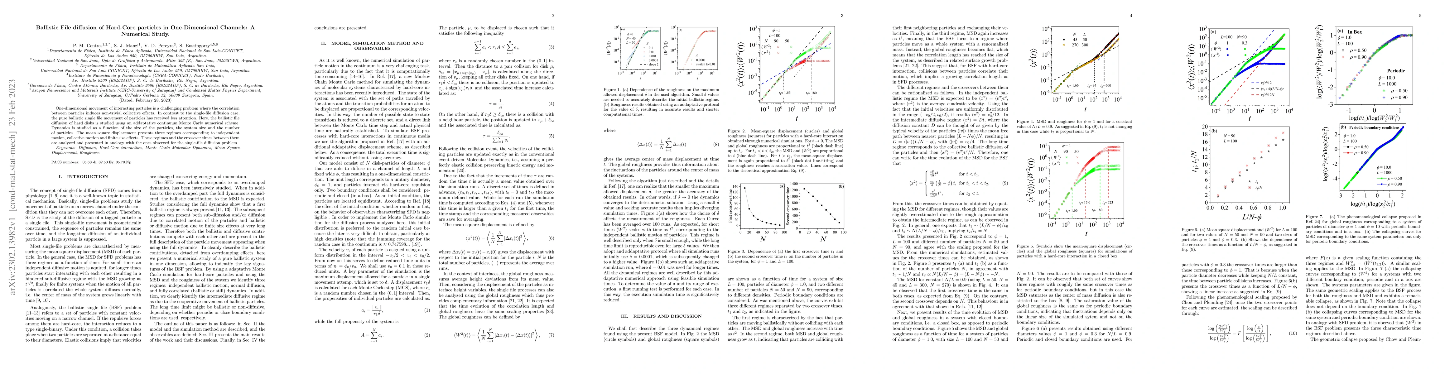 Thumbnail for Ballistic File diffusion of Hard-Core particles in One-Dimensional
  Channels: A Numerical Study