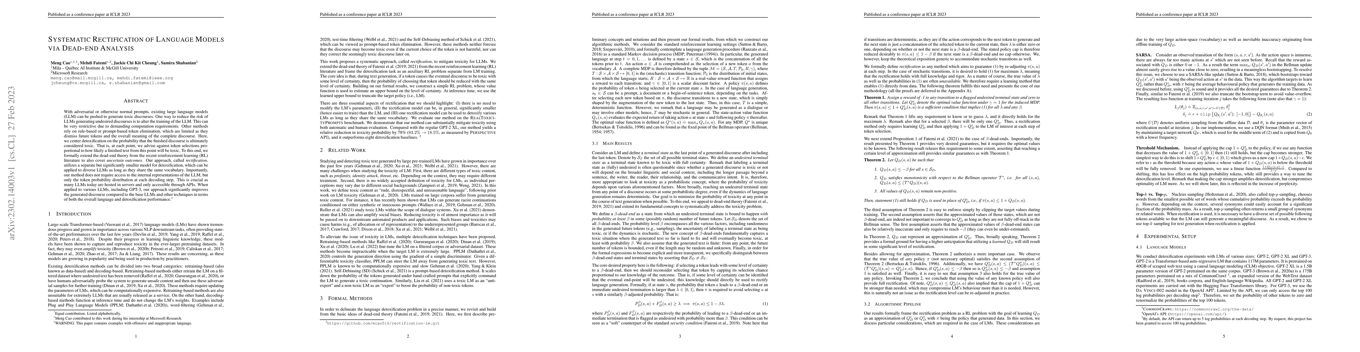 Thumbnail for Systematic Rectification of Language Models via Dead-end Analysis
