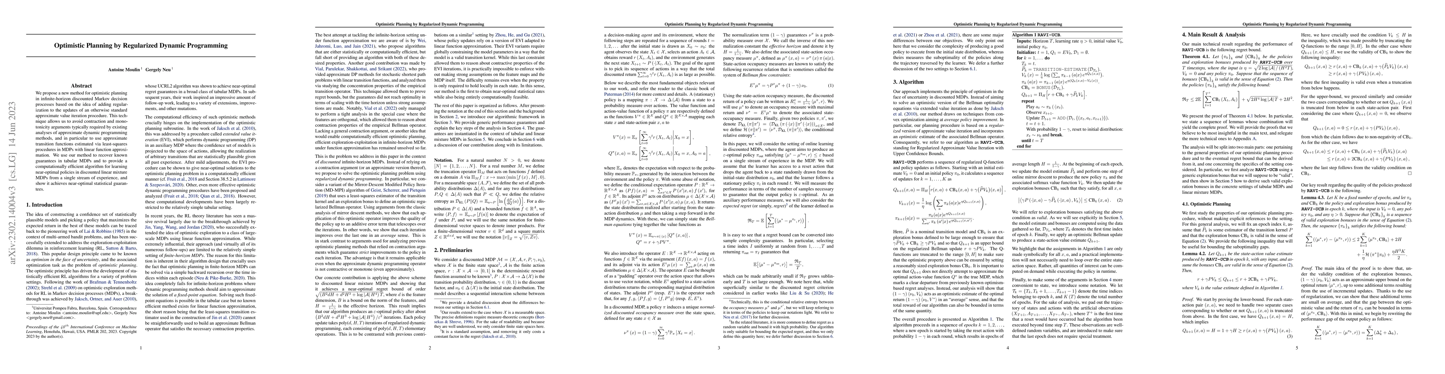 Thumbnail for Optimistic Planning by Regularized Dynamic Programming
