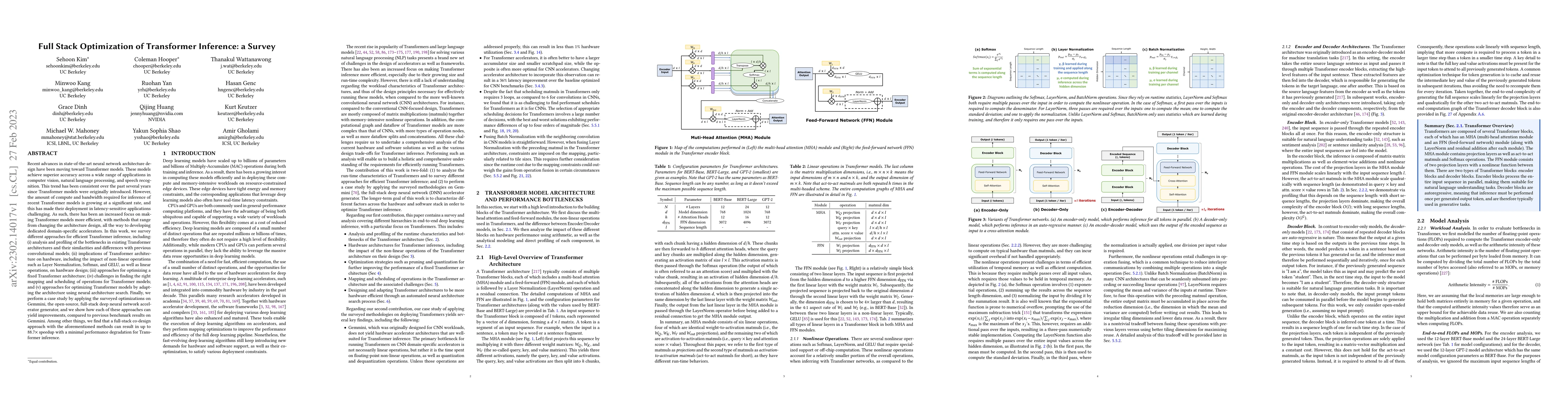Thumbnail for Full Stack Optimization of Transformer Inference: a Survey