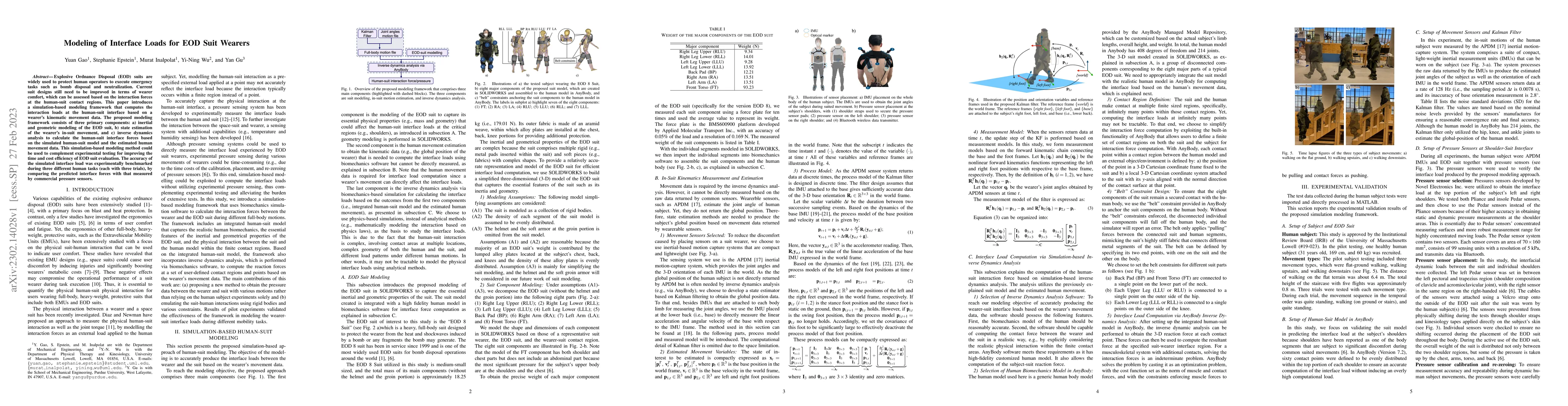 Thumbnail for Modeling of Interface Loads for EOD Suit Wearers