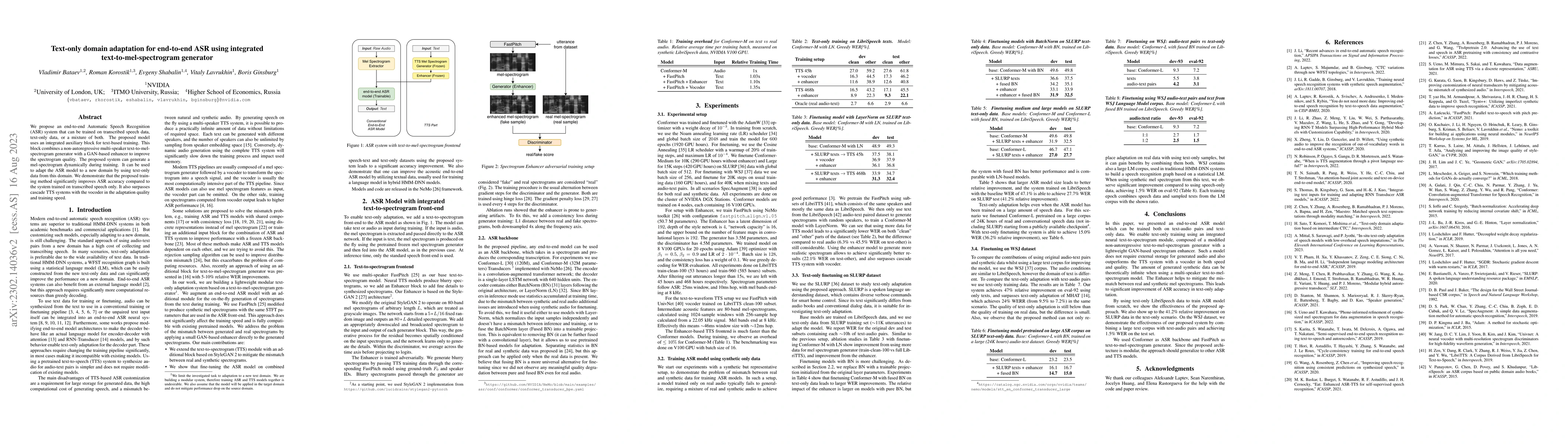 Thumbnail for Text-only domain adaptation for end-to-end ASR using integrated
  text-to-mel-spectrogram generator