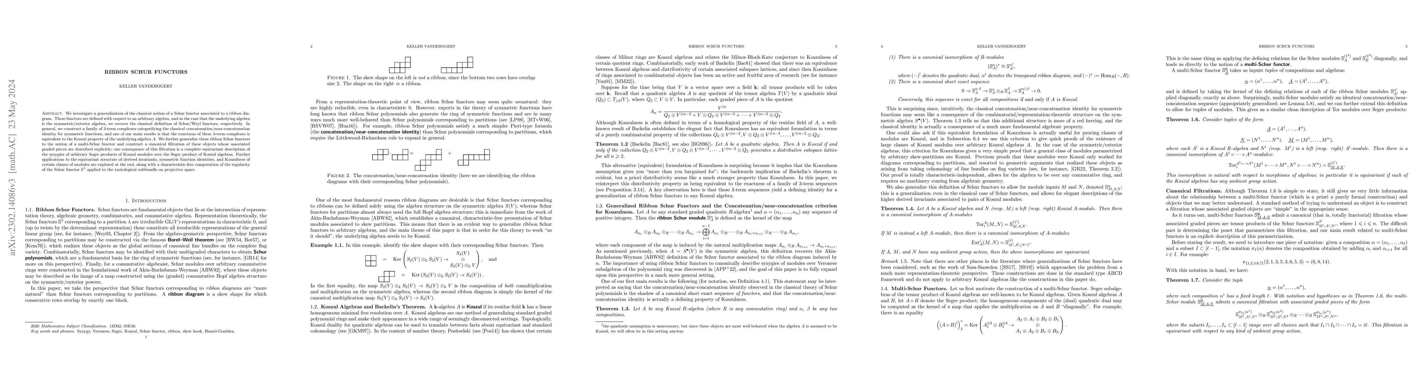 Thumbnail for Ribbon Schur Functors