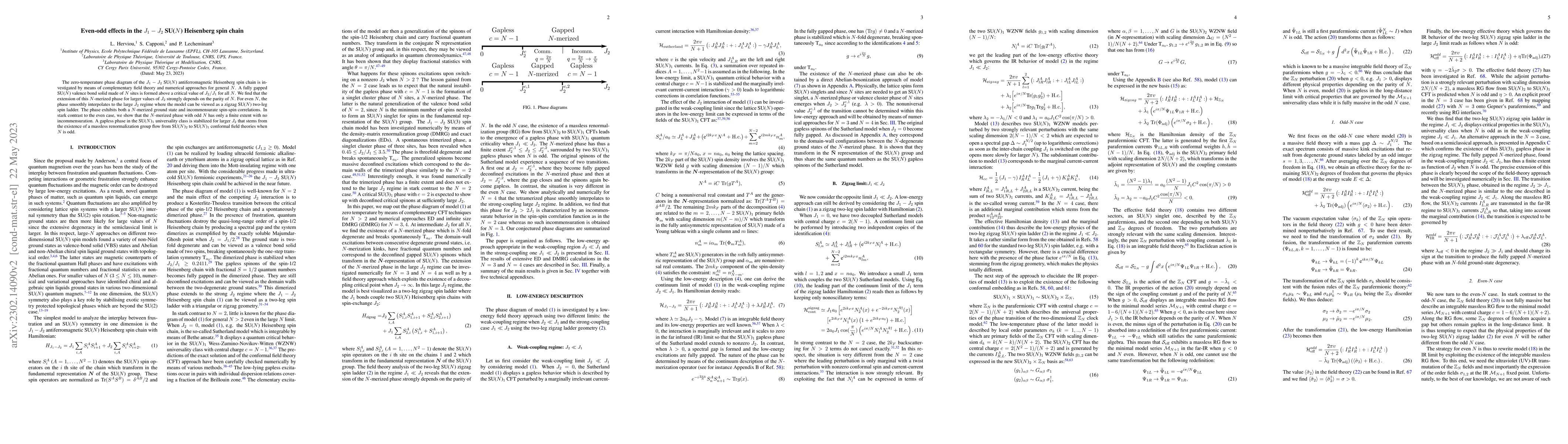 Thumbnail for Even-odd effects in the $J_1-J_2$ SU($N$) Heisenberg spin chain