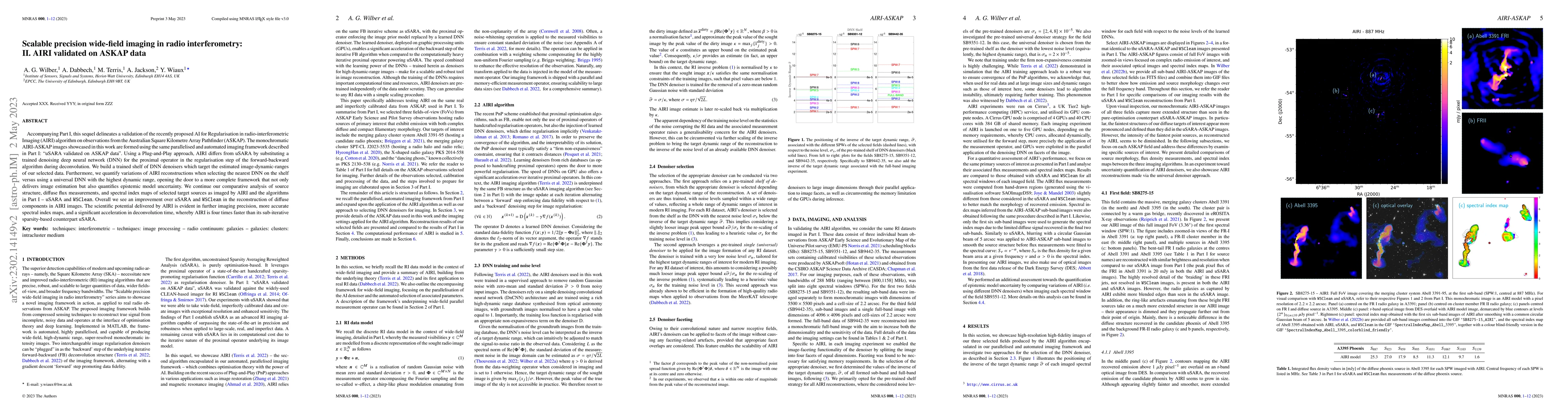 Thumbnail for Scalable precision wide-field imaging in radio interferometry: II. AIRI
  validated on ASKAP data
