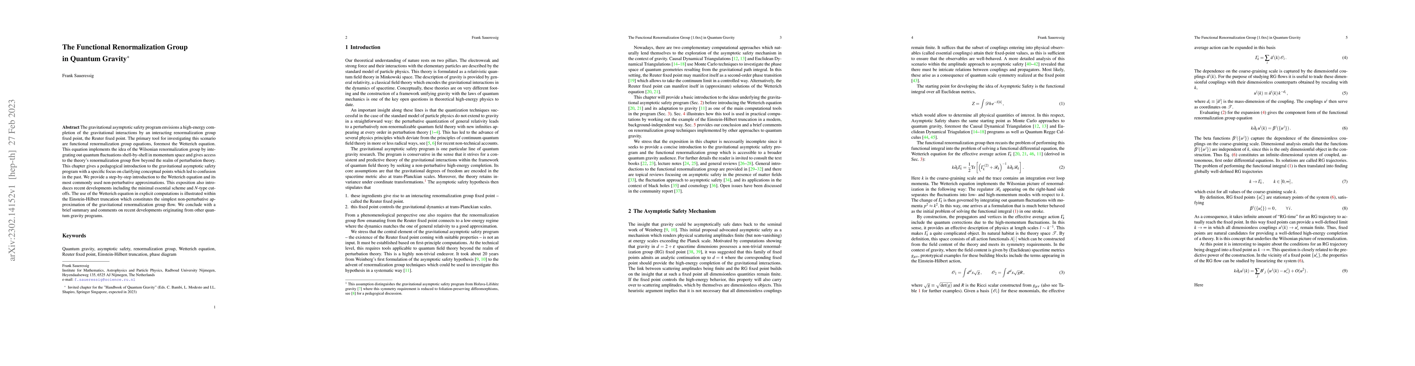 Thumbnail for The Functional Renormalization Group in Quantum Gravity