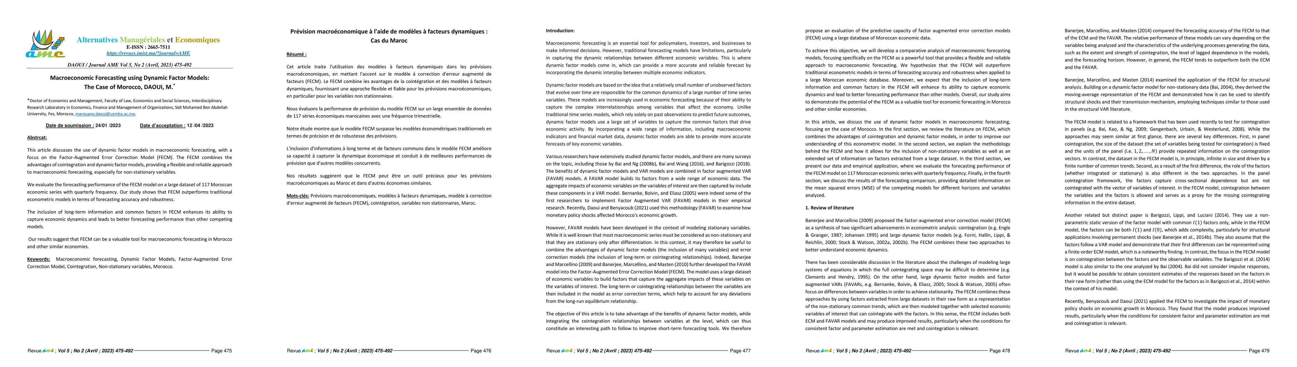 Thumbnail for Macroeconomic Forecasting using Dynamic Factor Models: The Case of
  Morocco