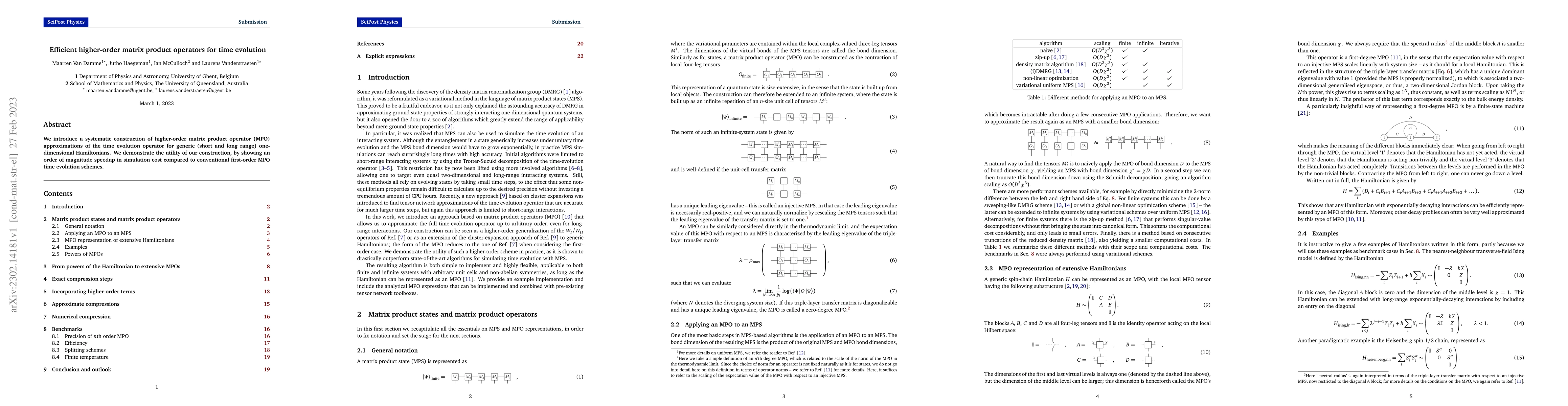 Thumbnail for Efficient higher-order matrix product operators for time evolution