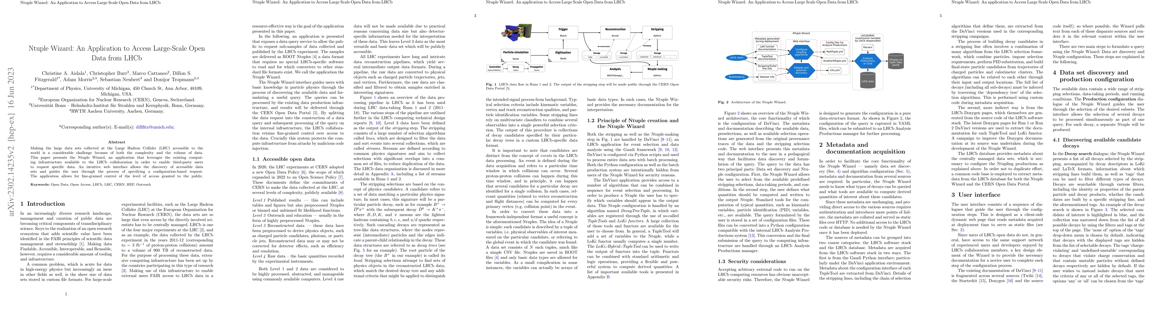 Thumbnail for Ntuple Wizard: An Application to Access Large-Scale Open Data from LHCb