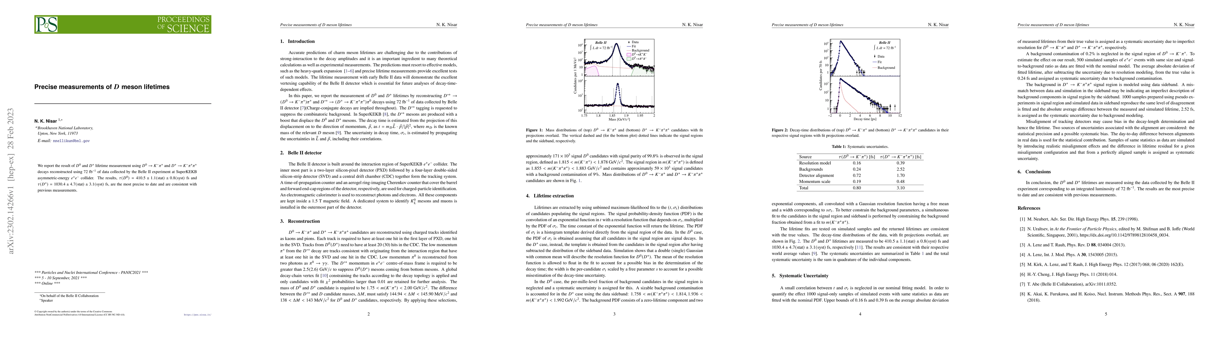 Thumbnail for Precise measurements of $D$ meson lifetimes
