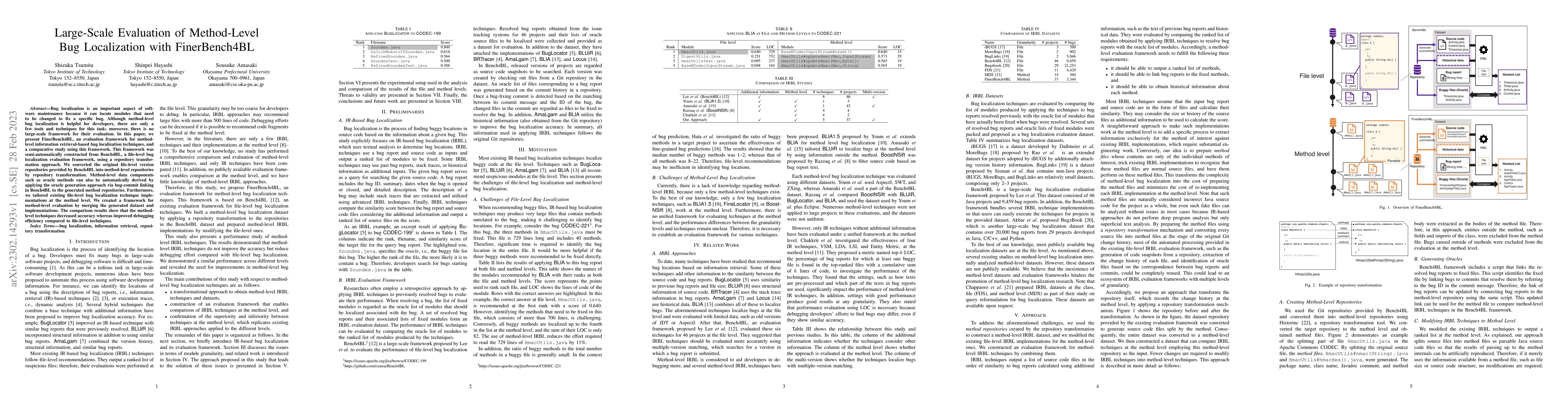 Thumbnail for Large-Scale Evaluation of Method-Level Bug Localization with
  FinerBench4BL