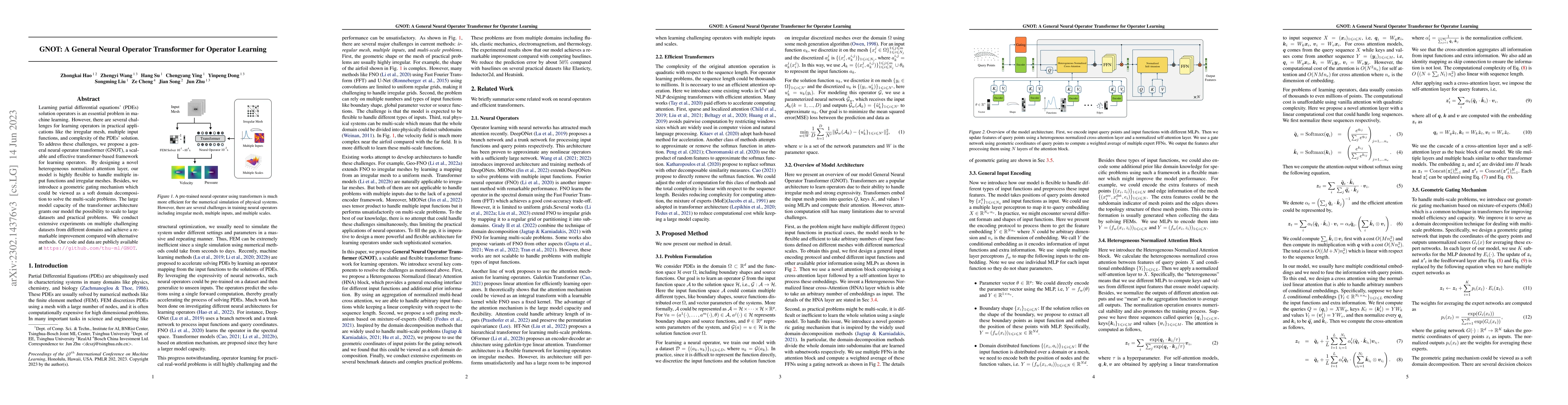 Thumbnail for GNOT: A General Neural Operator Transformer for Operator Learning
