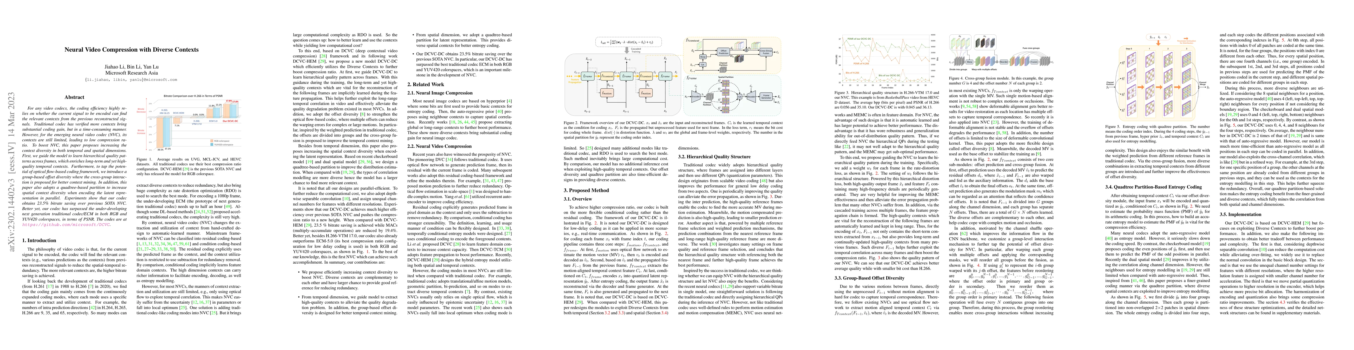 Thumbnail for Neural Video Compression with Diverse Contexts