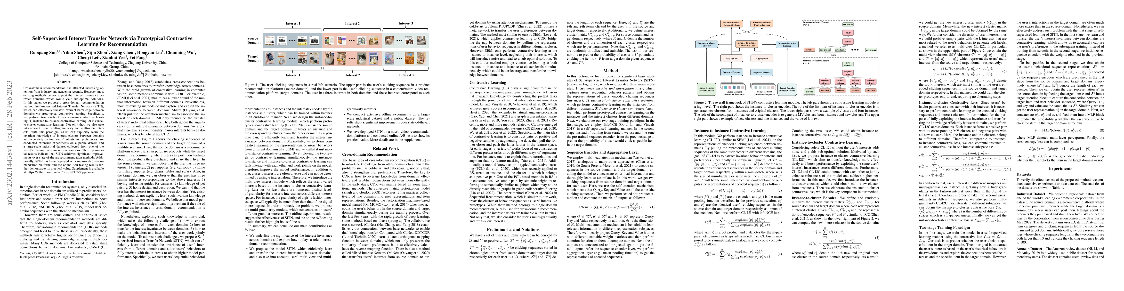 Thumbnail for Self-Supervised Interest Transfer Network via Prototypical Contrastive
  Learning for Recommendation