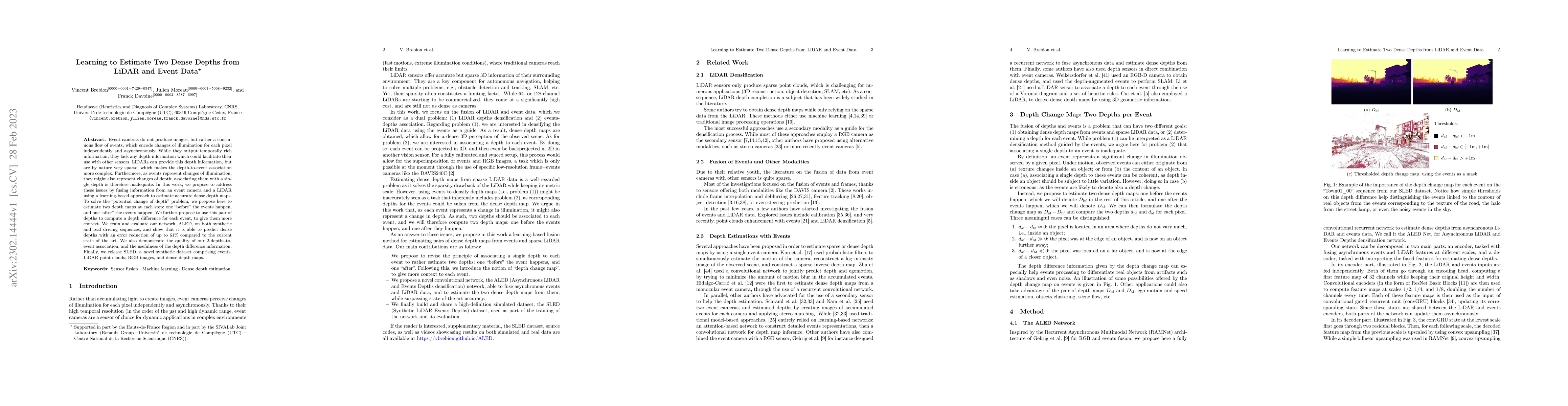Thumbnail for Learning to Estimate Two Dense Depths from LiDAR and Event Data
