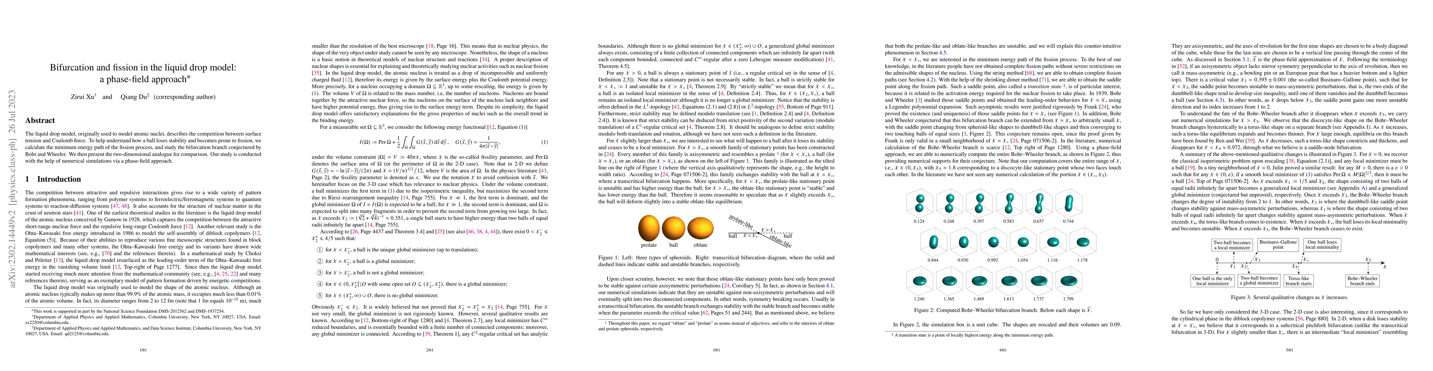 Thumbnail for Bifurcation and fission in the liquid drop model: a phase-field approach