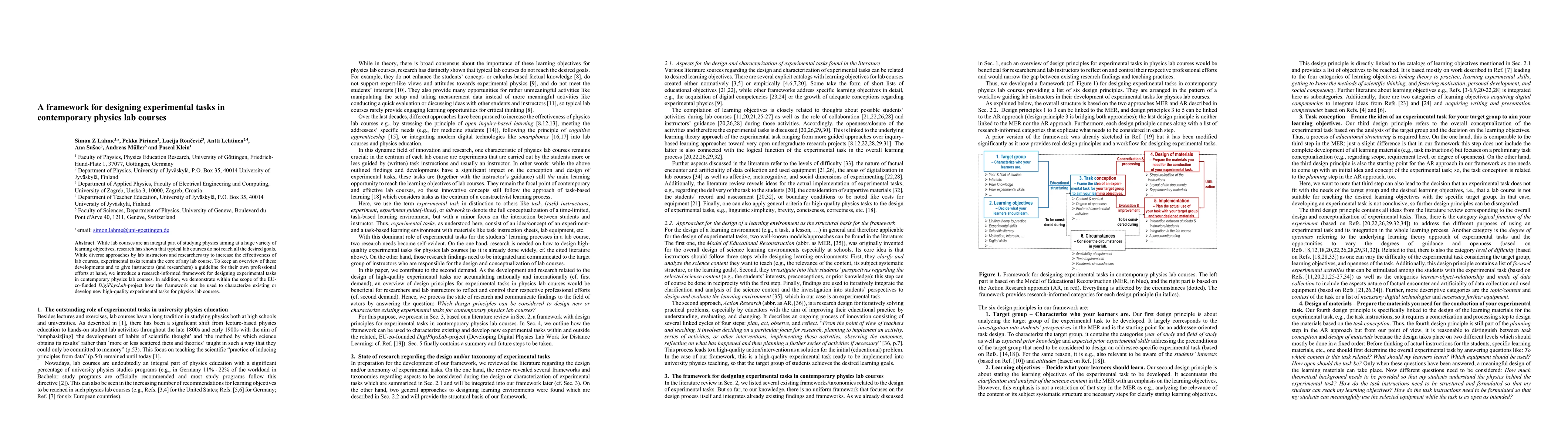 Thumbnail for A framework for designing experimental tasks in contemporary physics lab
  courses