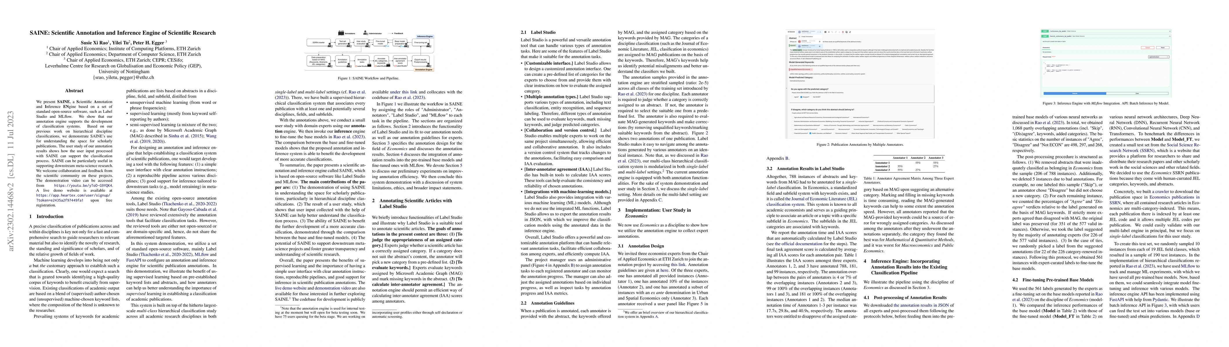 Thumbnail for SAINE: Scientific Annotation and Inference Engine of Scientific Research