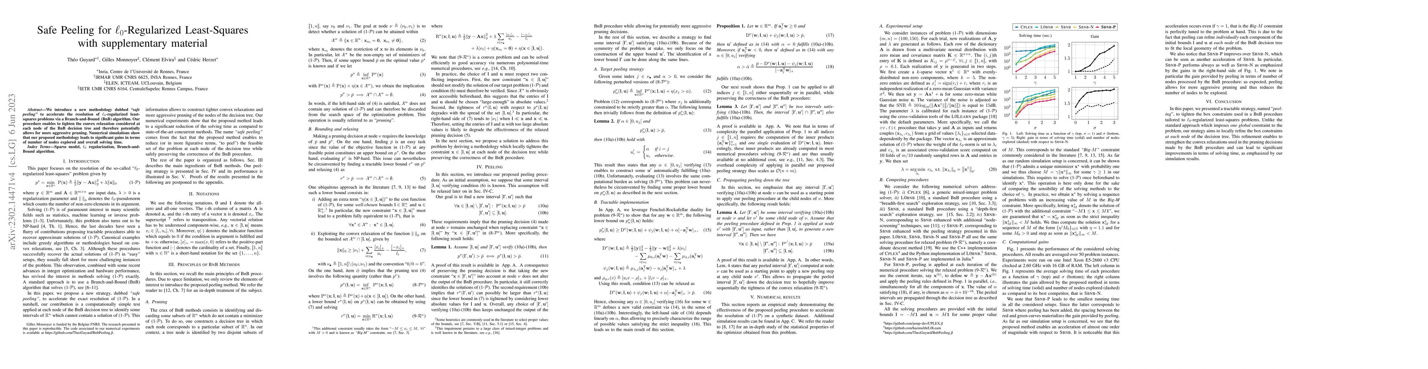Thumbnail for Safe Peeling for L0-Regularized Least-Squares with supplementary
  material