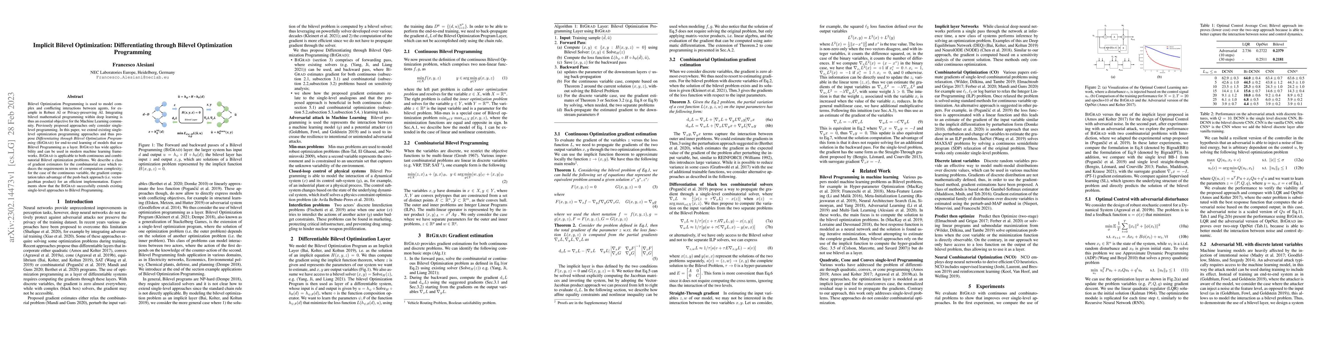 Thumbnail for Implicit Bilevel Optimization: Differentiating through Bilevel
  Optimization Programming