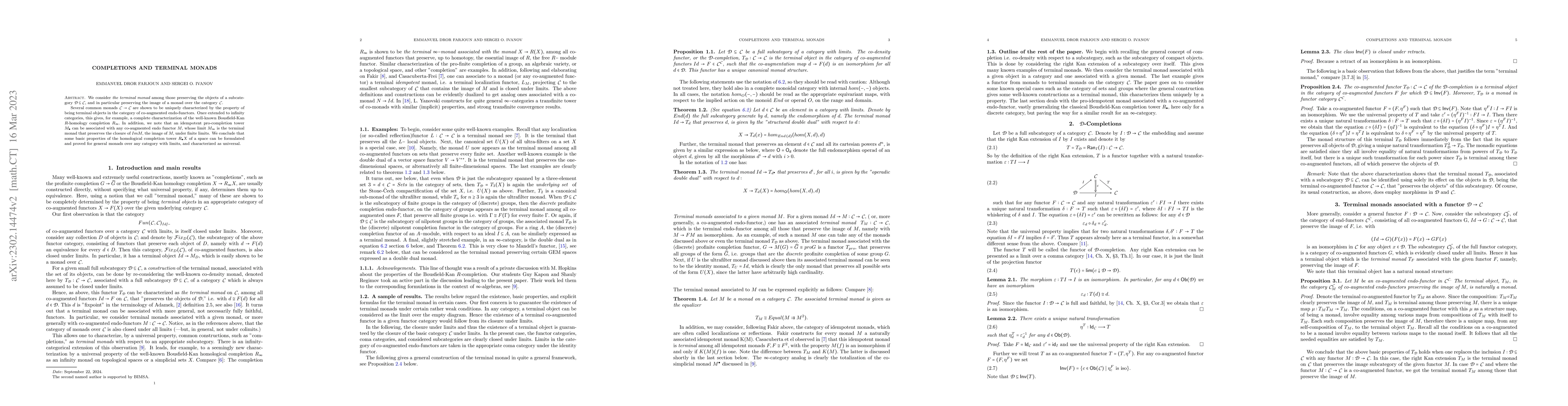 Thumbnail for Completions and Terminal Monads