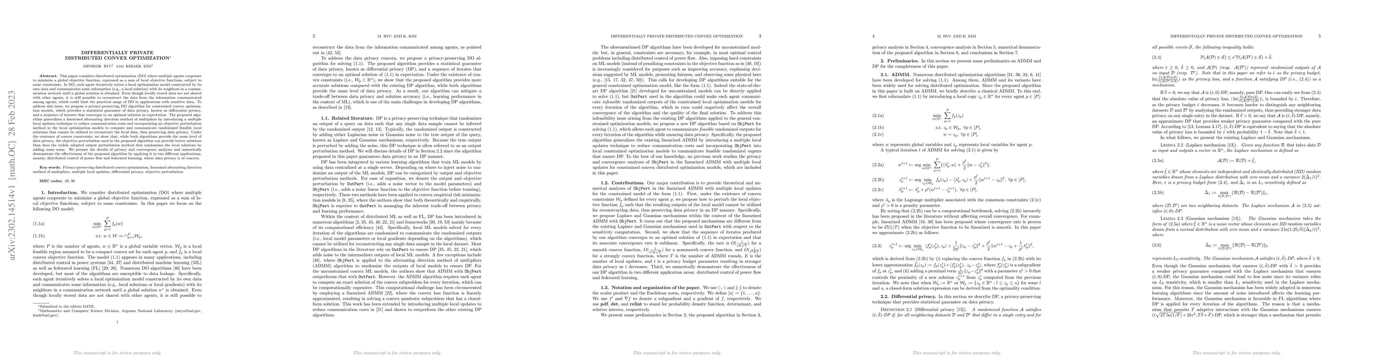 Thumbnail for Differentially Private Distributed Convex Optimization