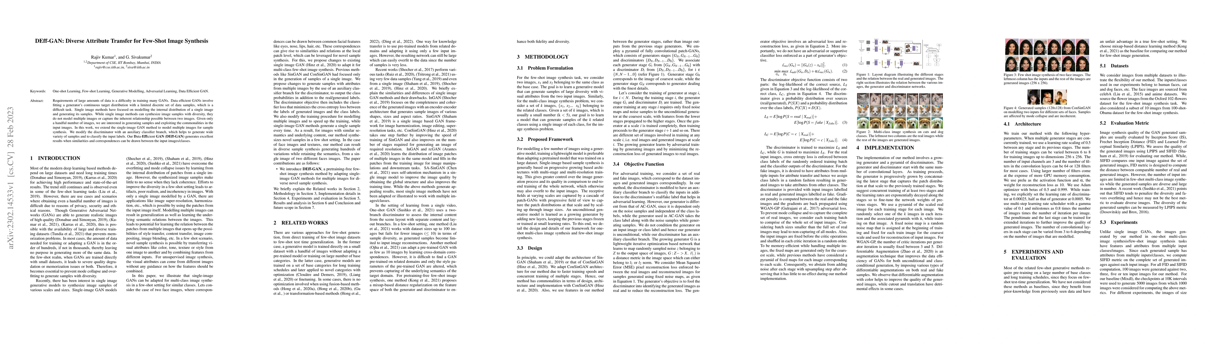 Thumbnail for DEff-GAN: Diverse Attribute Transfer for Few-Shot Image Synthesis