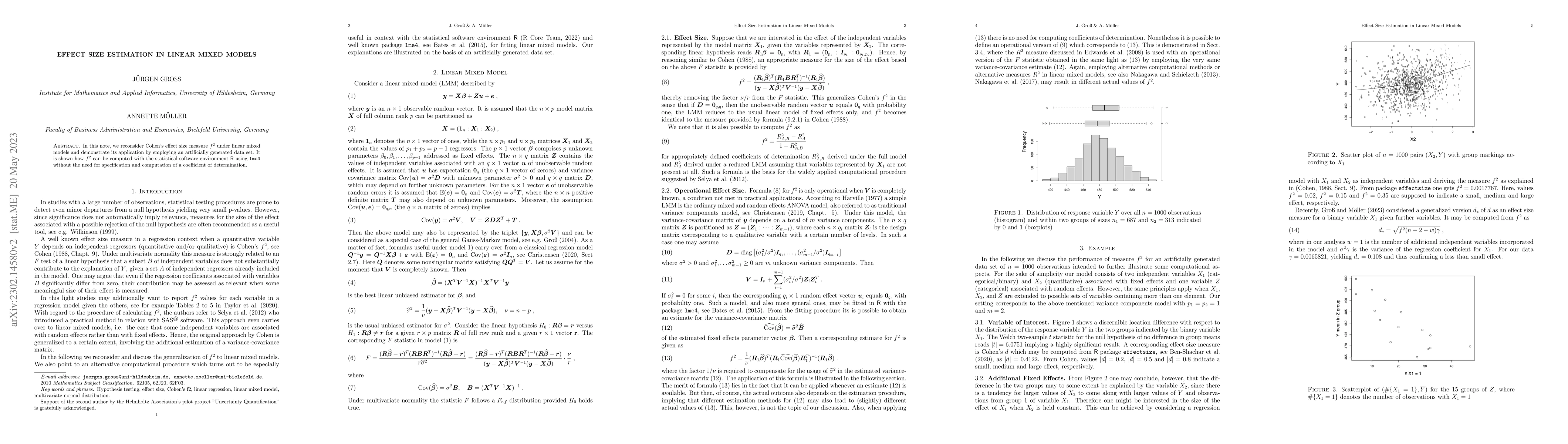 Thumbnail for Effect Size Estimation in Linear Mixed Models