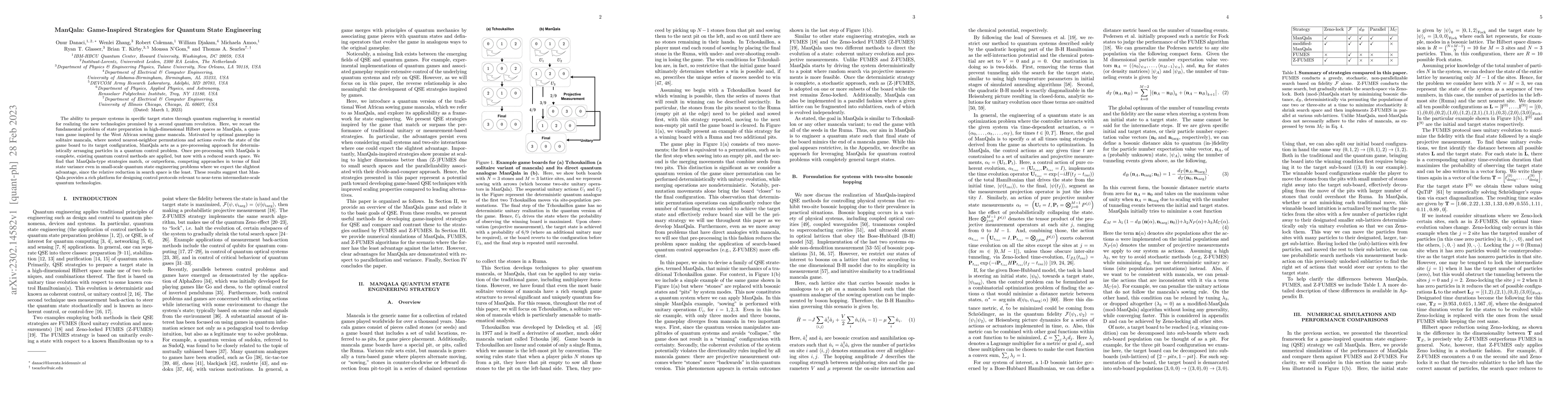 Thumbnail for ManQala: Game-Inspired Strategies for Quantum State Engineering