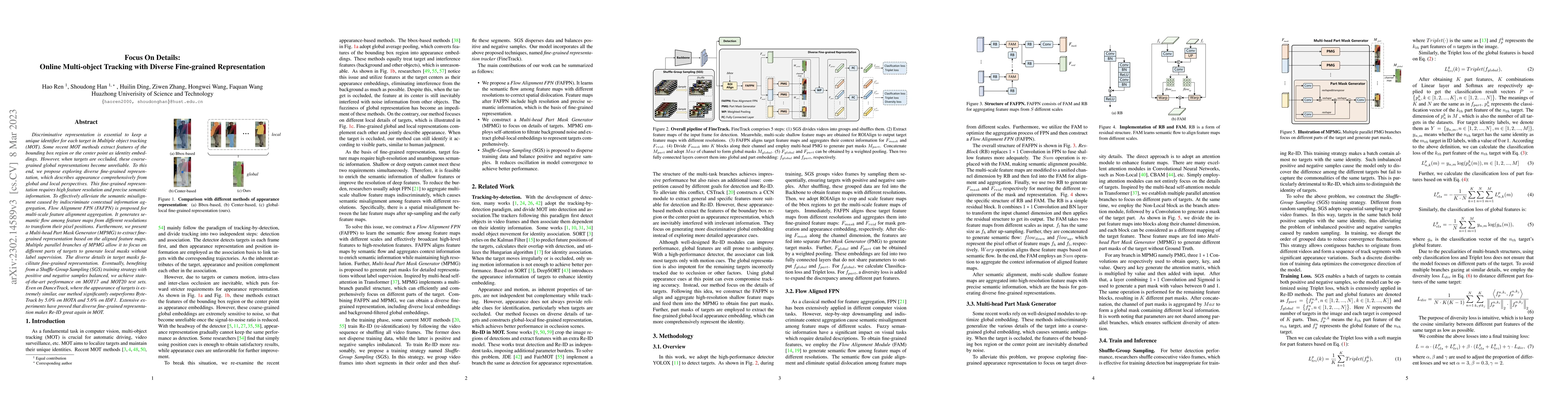 Thumbnail for Focus On Details: Online Multi-object Tracking with Diverse Fine-grained
  Representation