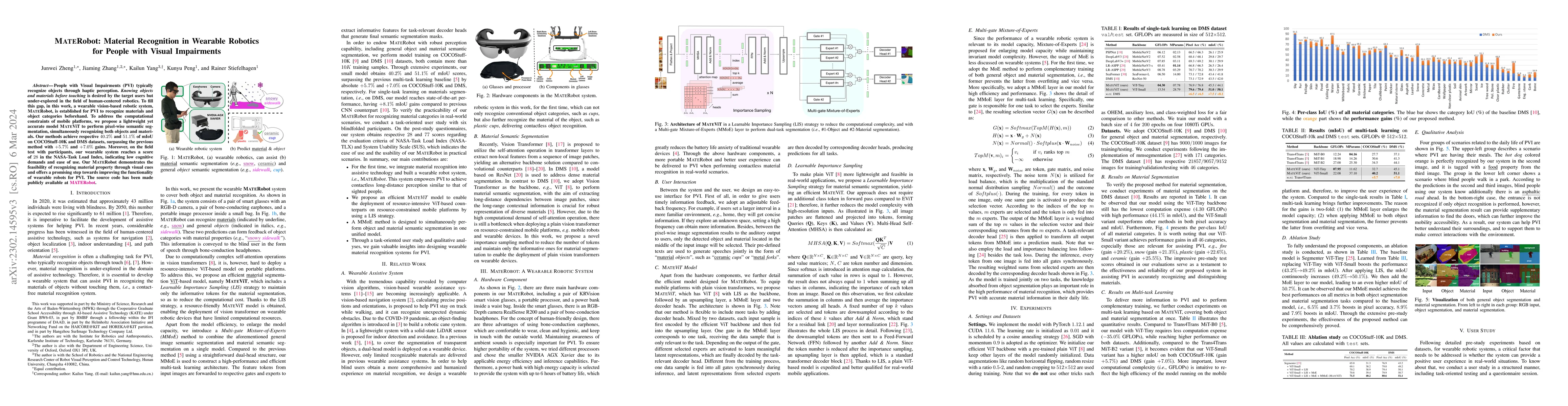 Thumbnail for MateRobot: Material Recognition in Wearable Robotics for People with
  Visual Impairments