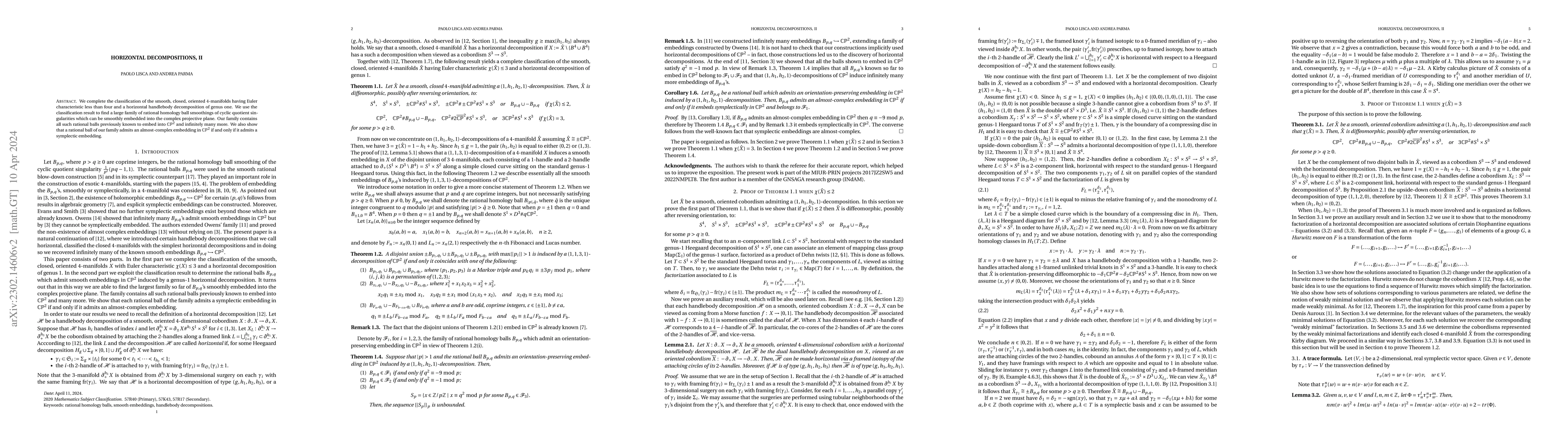Thumbnail for Horizontal decompositions, II