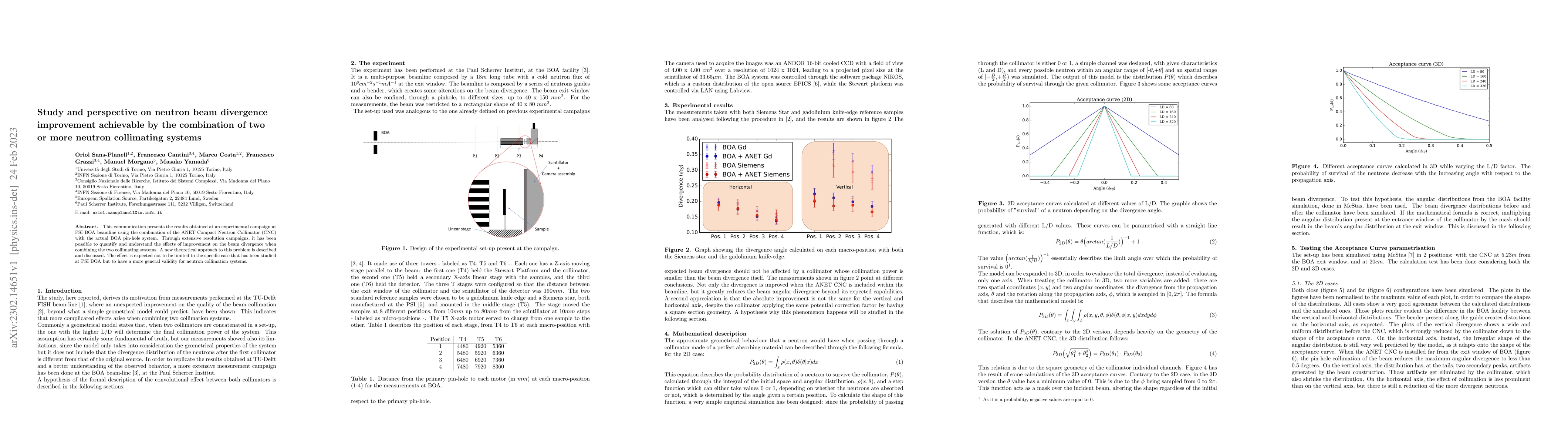 Thumbnail for Study and perspective on neutron beam divergence improvement achievable
  by the combination of two or more neutron collimating systems