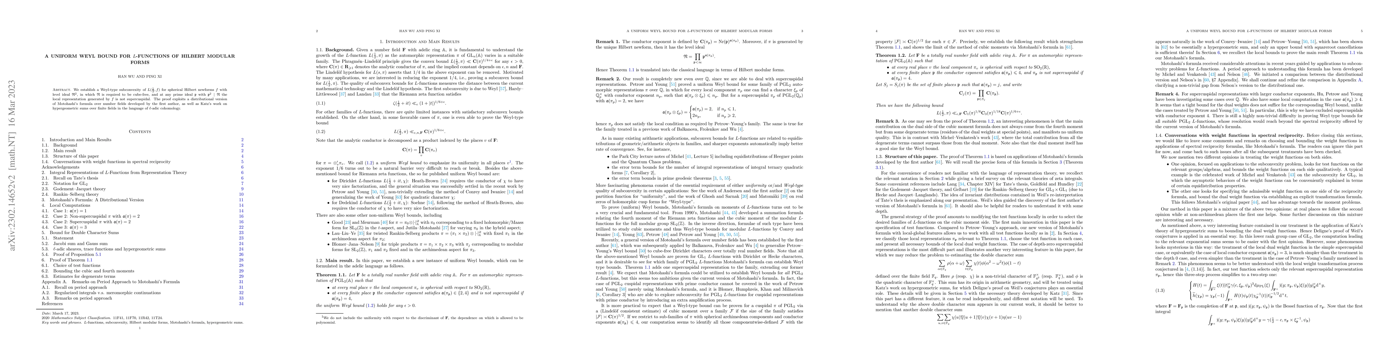 Thumbnail for A uniform Weyl bound for L-functions of Hilbert modular forms