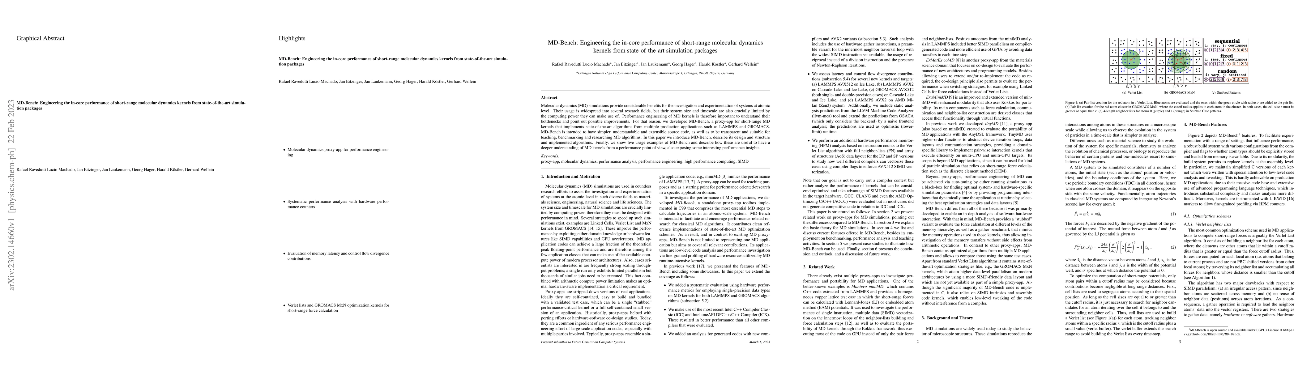 Thumbnail for MD-Bench: Engineering the in-core performance of short-range molecular
  dynamics kernels from state-of-the-art simulation packages