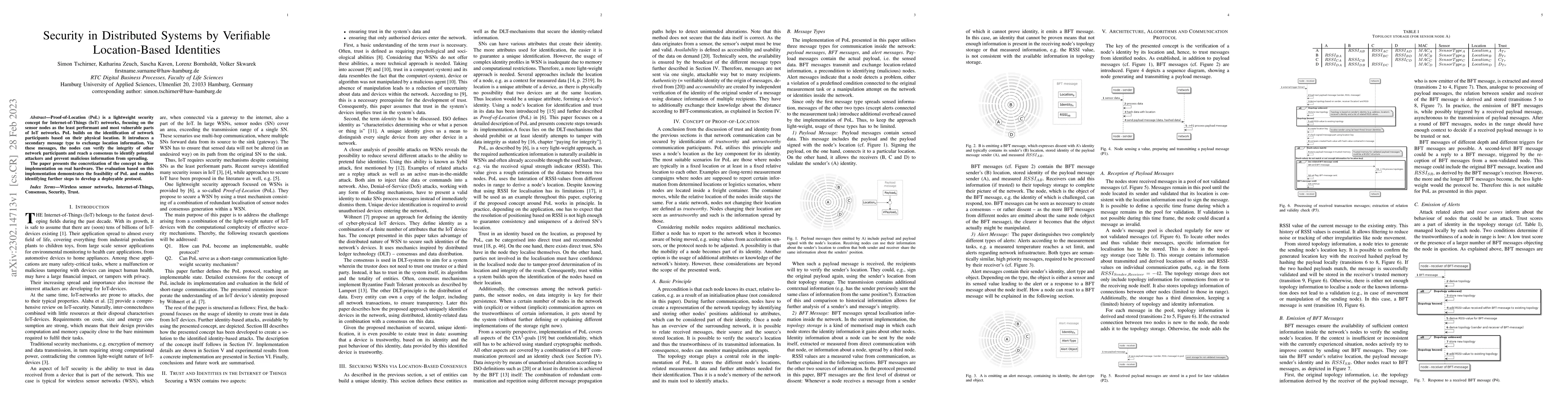 Thumbnail for Security in Distributed Systems by Verifiable Location-Based Identities