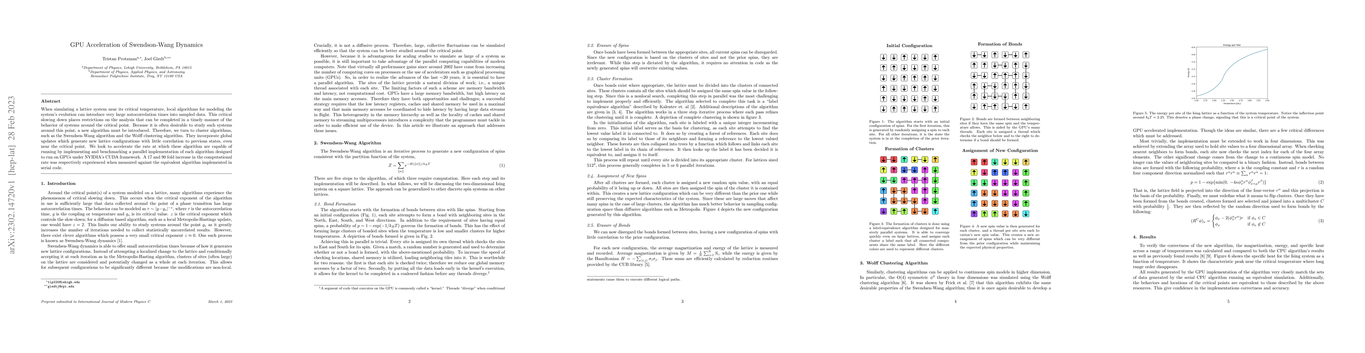 Thumbnail for GPU Acceleration of Swendson-Wang Dynamics