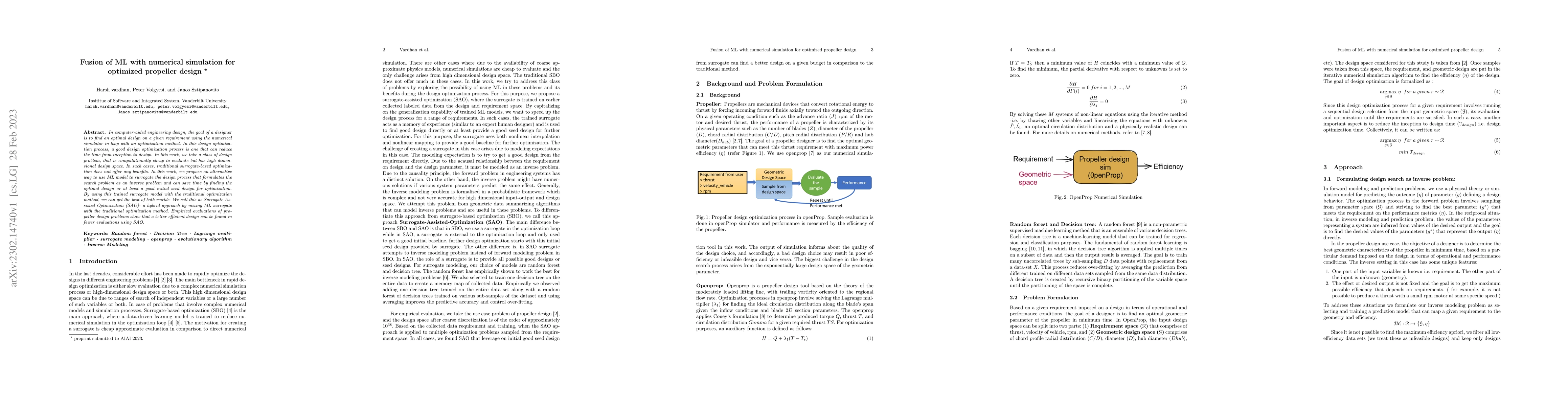 Thumbnail for Fusion of ML with numerical simulation for optimized propeller design