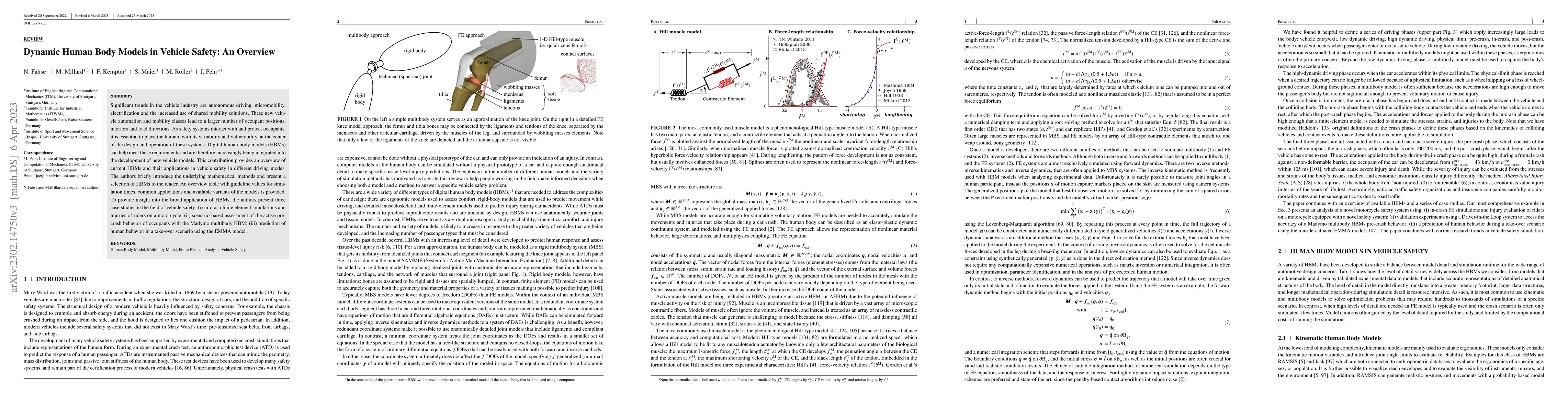 Thumbnail for Dynamic Human Body Models in Vehicle Safety: An Overview