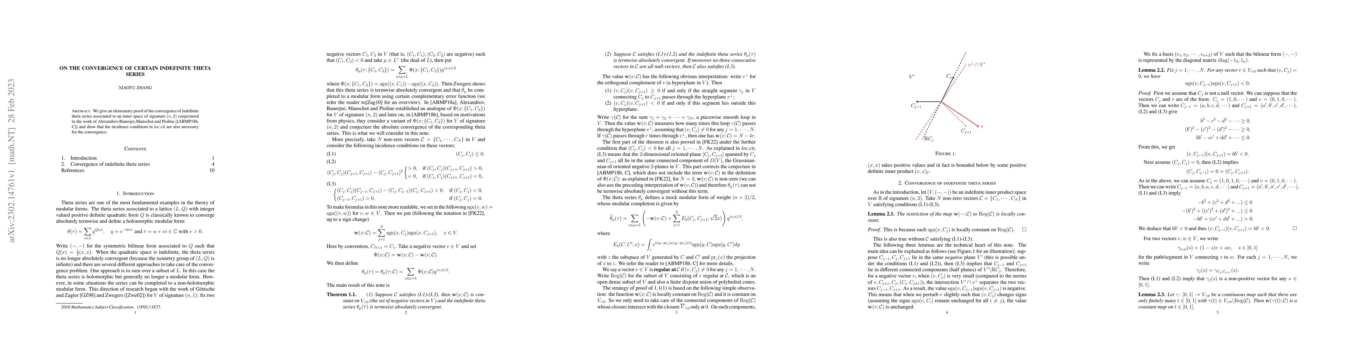 Thumbnail for On the convergence of certain indefinite theta series