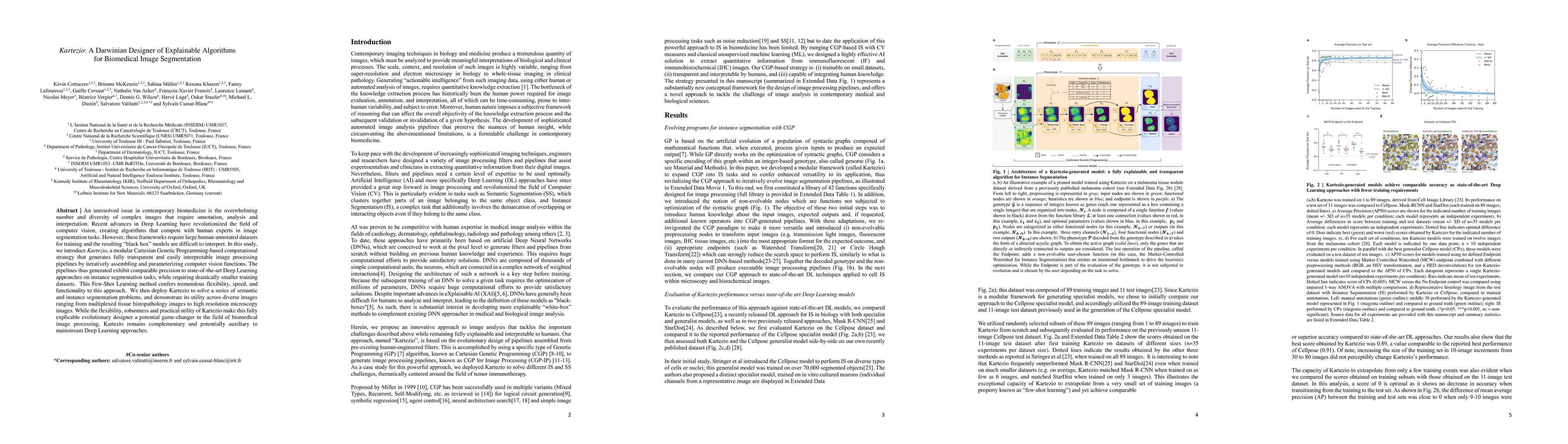 Thumbnail for Kartezio: Evolutionary Design of Explainable Pipelines for Biomedical
  Image Analysis