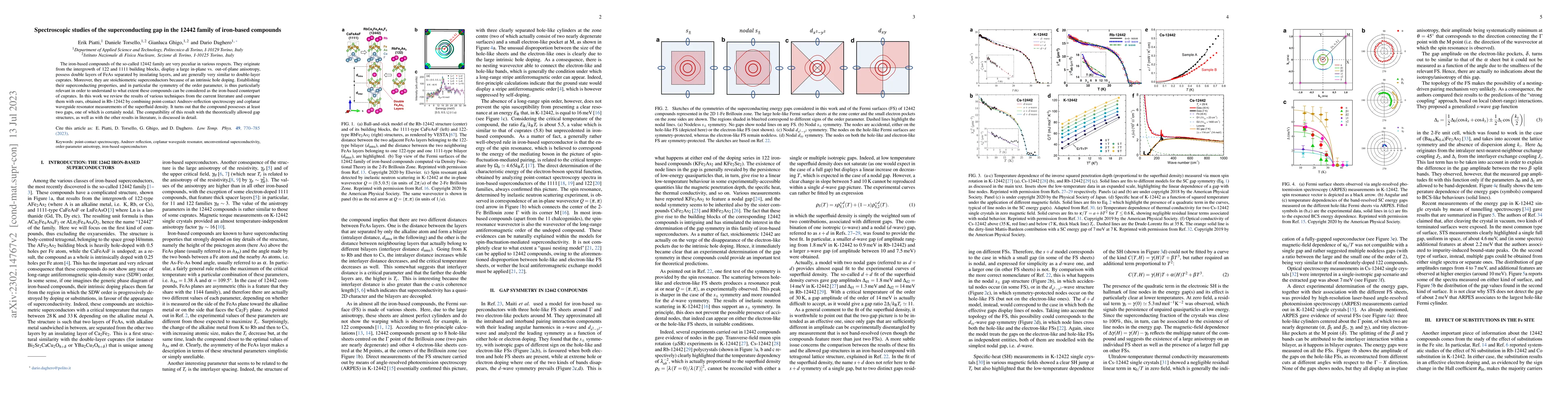 Thumbnail for Spectroscopic studies of the superconducting gap in the 12442 family of
  iron-based compounds