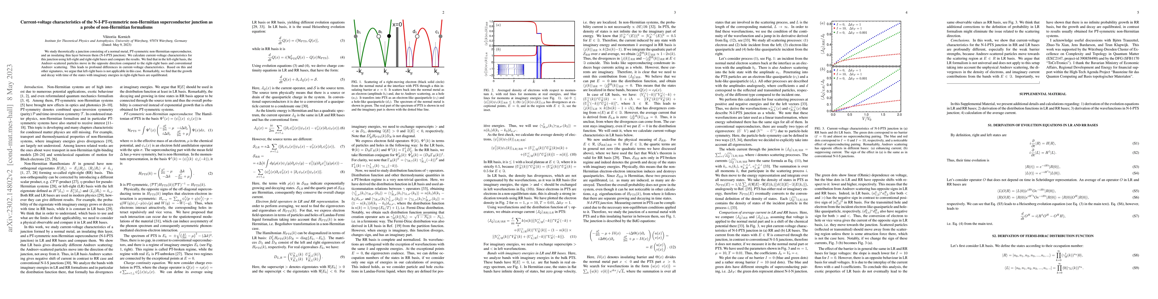 Thumbnail for Current-voltage characteristics of the N-I-PT-symmetric non-Hermitian
  superconductor junction as a probe of non-Hermitian formalisms