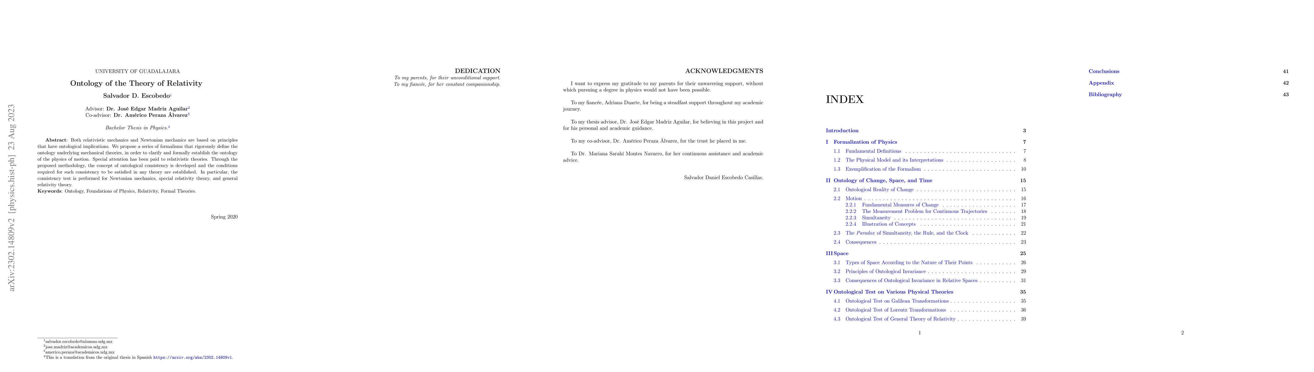 Thumbnail for Ontology of the Theory of Relativity