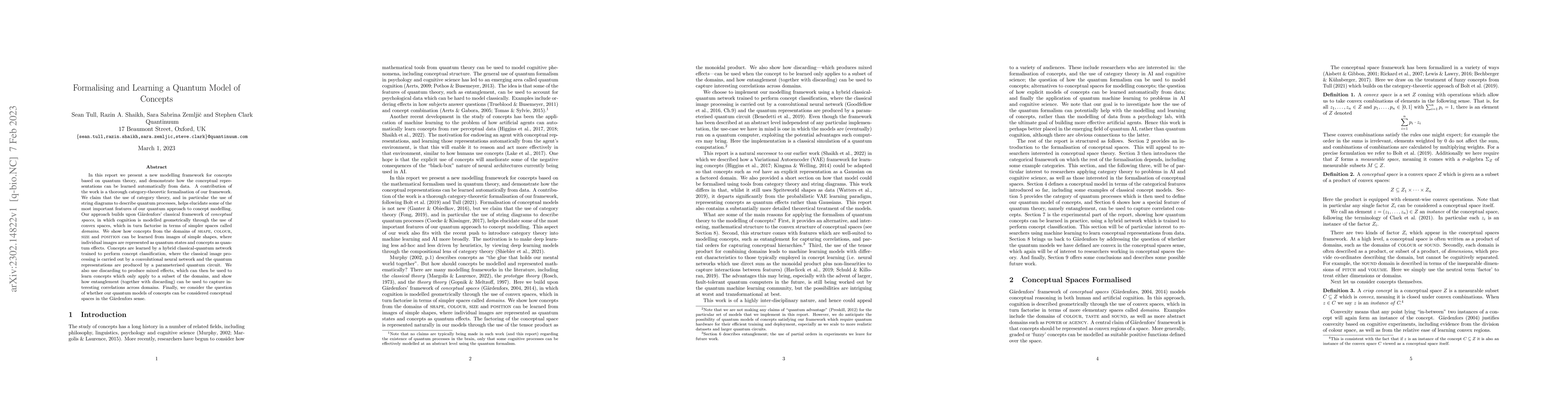 Thumbnail for Formalising and Learning a Quantum Model of Concepts