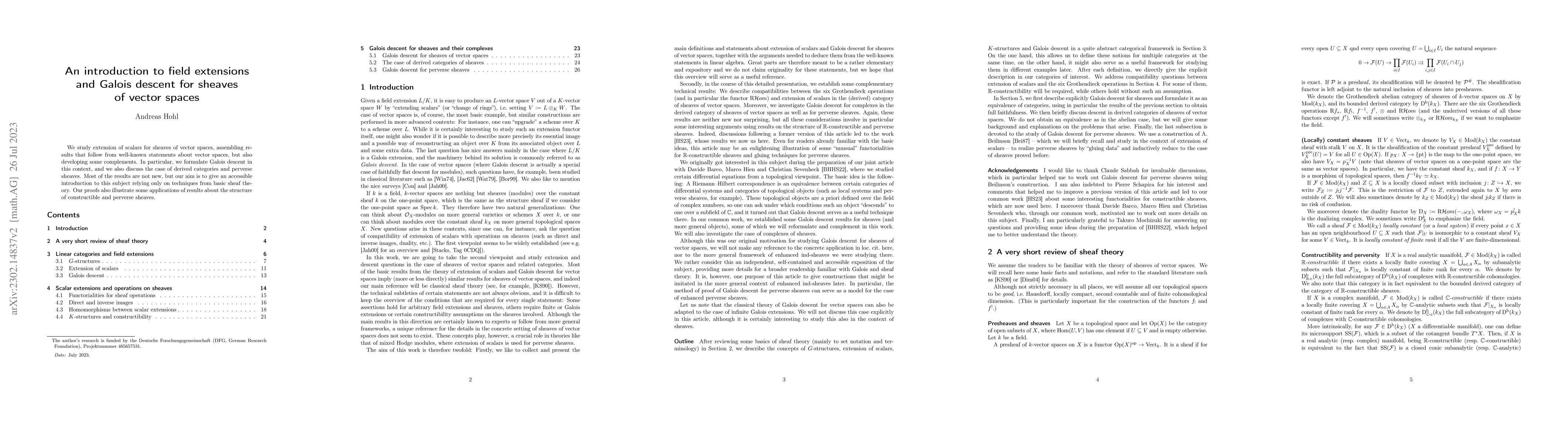 Thumbnail for An introduction to field extensions and Galois descent for sheaves of
  vector spaces