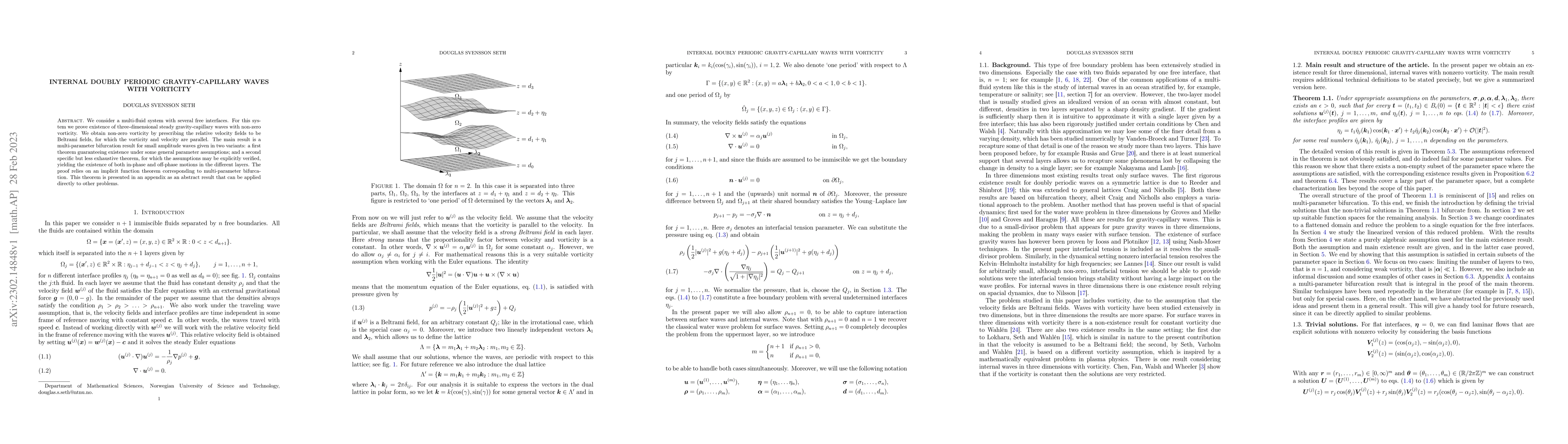 Thumbnail for Internal doubly periodic gravity-capillary waves with vorticity