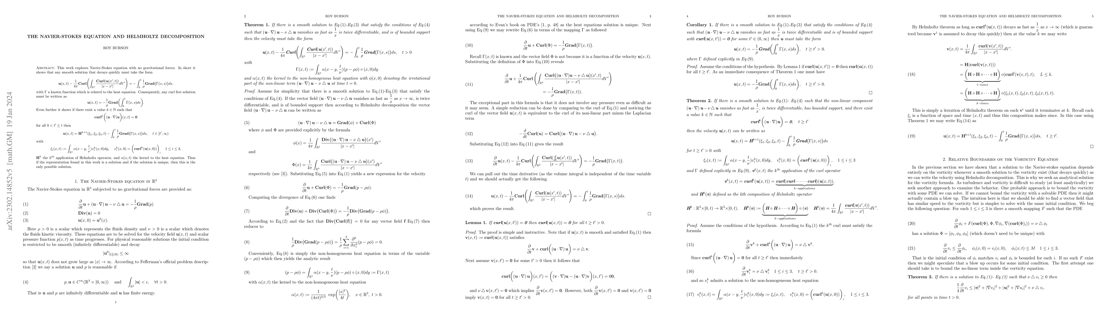 Thumbnail for The Navier-Stokes Equation and Helmholtz Decomposition